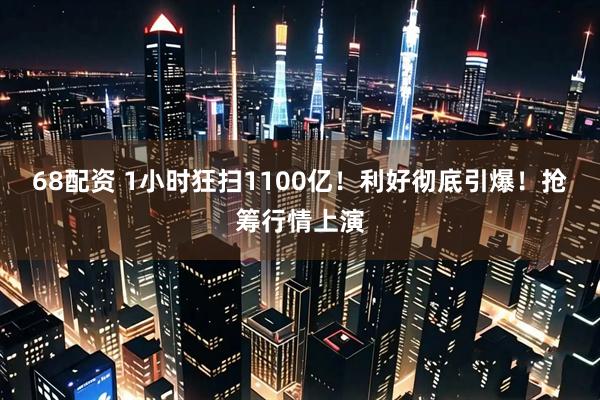 68配资 1小时狂扫1100亿！利好彻底引爆！抢筹行情上演